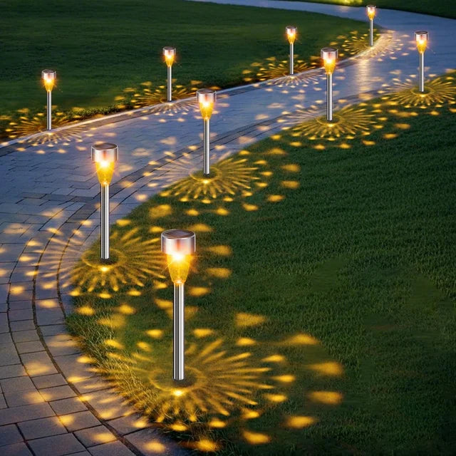 Qoosea Solar Lights Outdoor Waterproof, Outdoor Decor Pathway LED Lights Solar Powered for Patio Driveway Walkway Backyard Lawn Landscape Yard Decor (12 Pack)