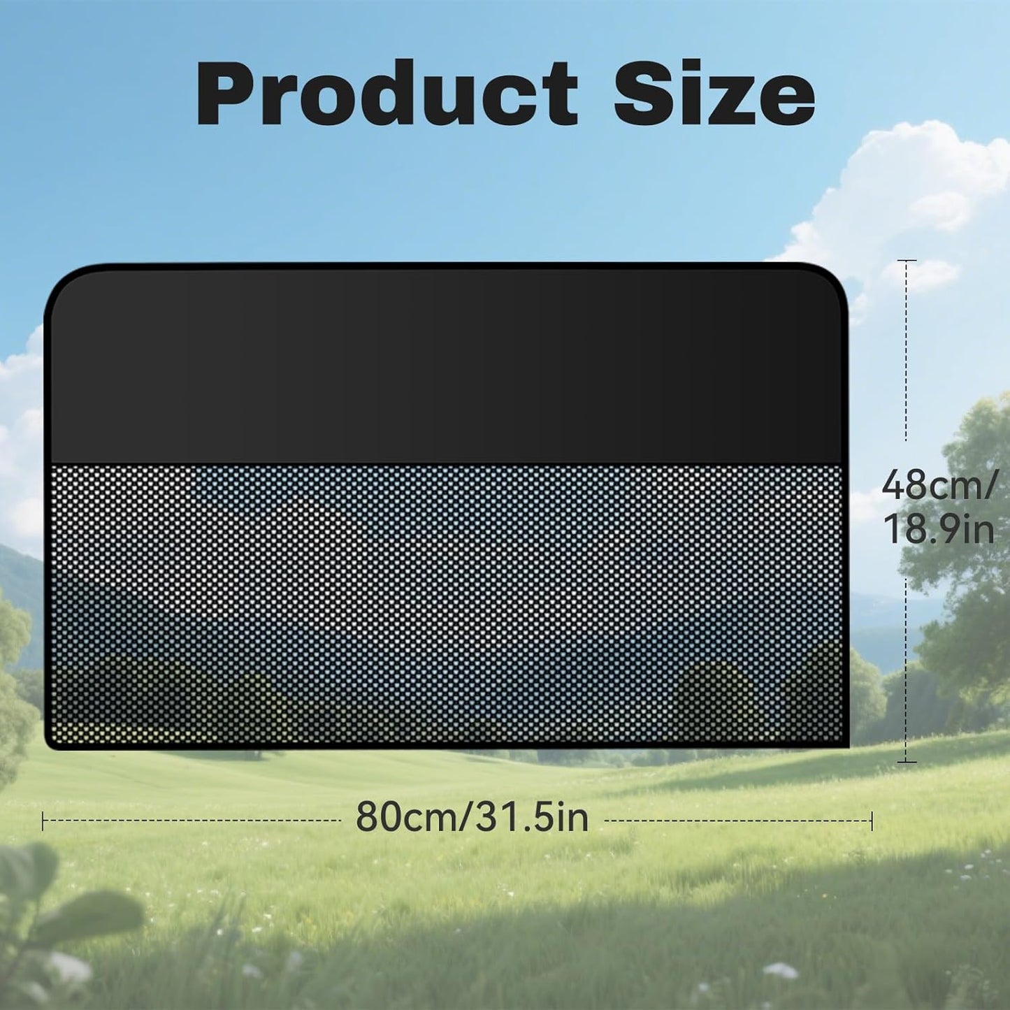 Qoosea 2-in-1 Magnetic Car Window Sunshade (2 Pack), UV Protection & Sunlight Blocking