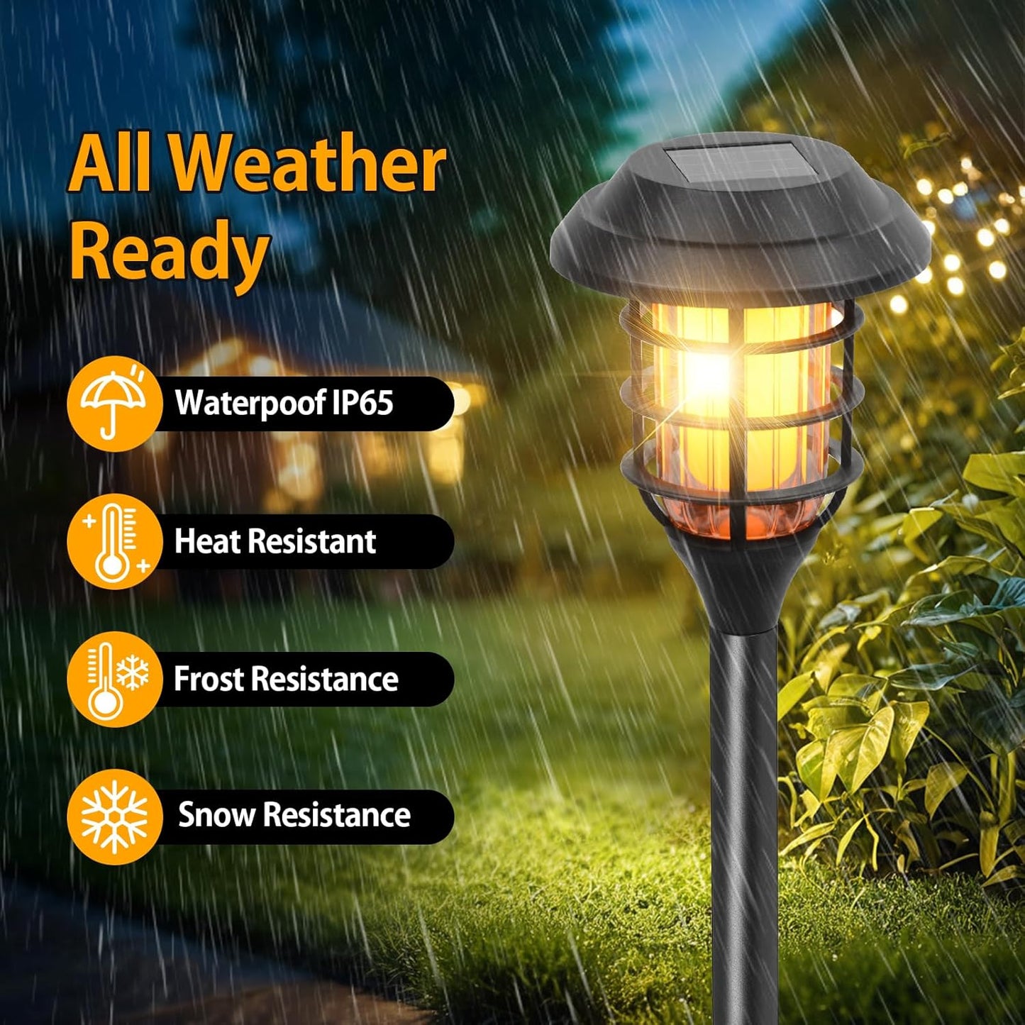 Qoosea Outdoor Solar Lights Waterproof 6 Pack : Solar Lights Outdoor for Garden Waterproof Garden