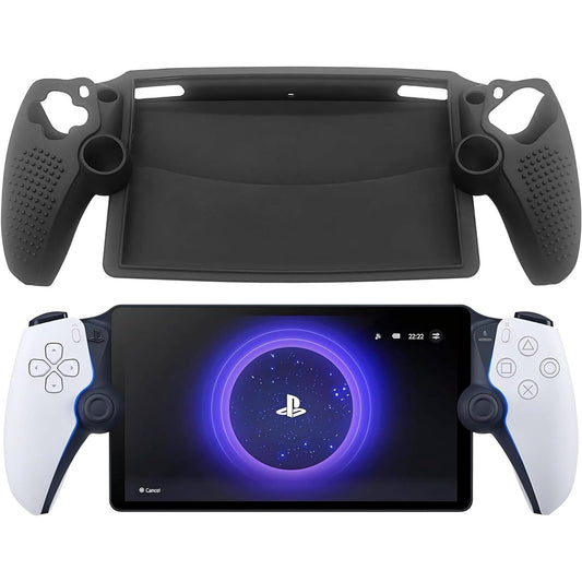 Qoosea for Playstation Portal Case Silicone Shock-Absorption Anti-Fingerprint Scratch Resistant Cover Case for Playstation Portal - Black