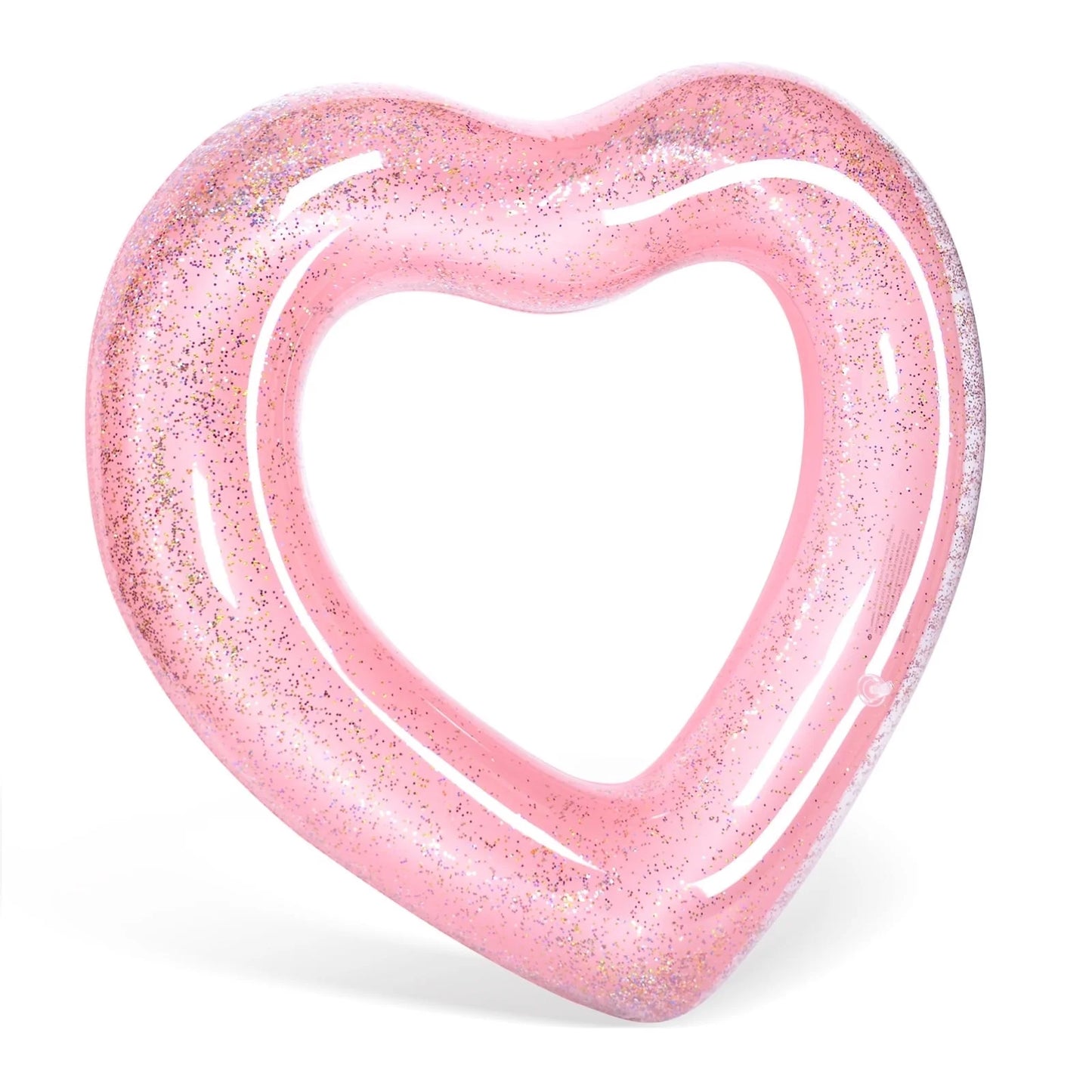 Qoosea Inflatable Pool Floats for Adults, Heart Shaped Swim Ring Swimming Tube Summer Water Fun Beach Pool Party Toys Large Swimming Circle