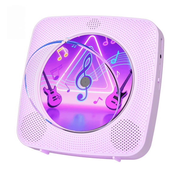 Ooosea CD Player Wall Mount Portable Bluetooth Rechargeable Desktop CD Players for Home with Speakers FM Radio USB AUX Jack Remote Control