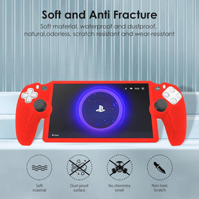 Qoosea for Sony Playstation Portal Case - Red