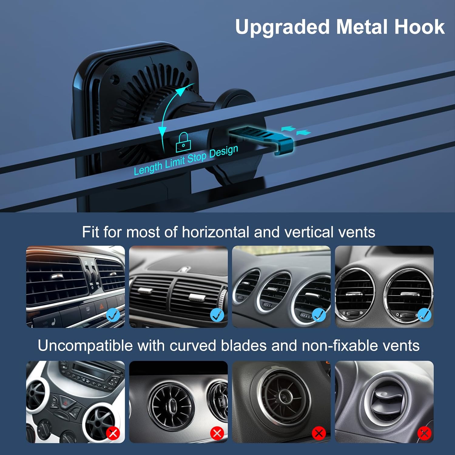 Wireless Car Charger Mount for iPhone Magnetic with Semiconductor Cooling