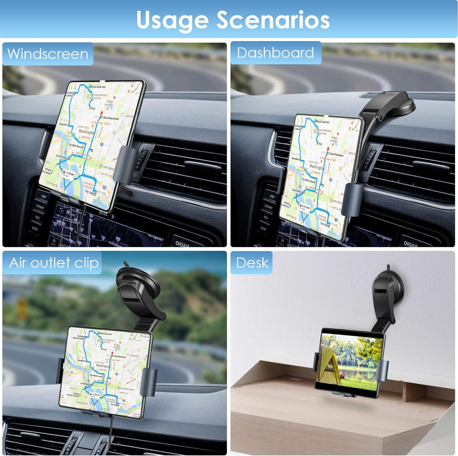 15W Qi Car Phone Holder With Charging Function Dual Coil