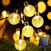 Qoosea Solar String Lights Outdoor Waterproof 38FT LED Patio Lights Solar Powered for Party Yard Garden Backyard Porch Balcony