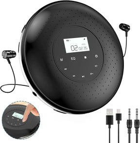 Portable CD Player with Touch Button 1000mAh Battery