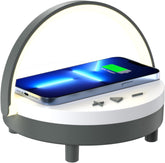 Bedside Lamp with Wireless Charger Touch Adjustable Bluetooth Speaker Phone Holder