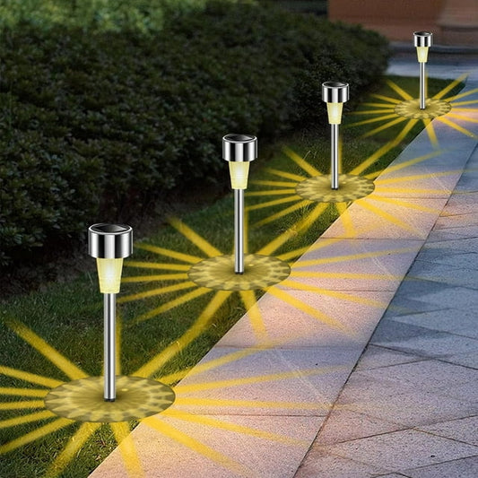 Qoosea Solar Lights Outdoor Waterproof 12 Pack Solar Garden Lights Super Bright Garden Lights Decorative for Wedding Lawn Backyard Party Patio Pathway Decoration