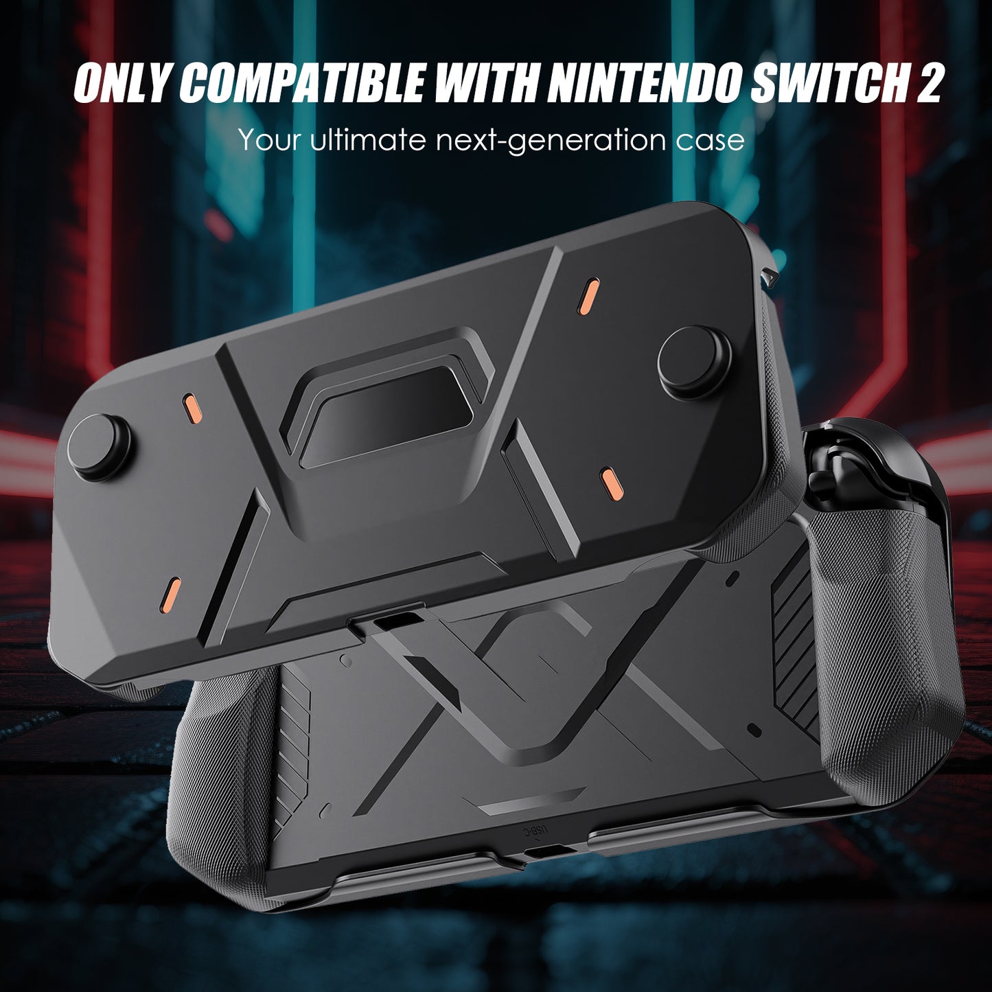 Qoosea Protective Case for Nintendo Switch 2 (2025), Switch 2 Accessories, Anti-Scratch, Curved Grip, Full-Body Protection, Gifts for Gamers