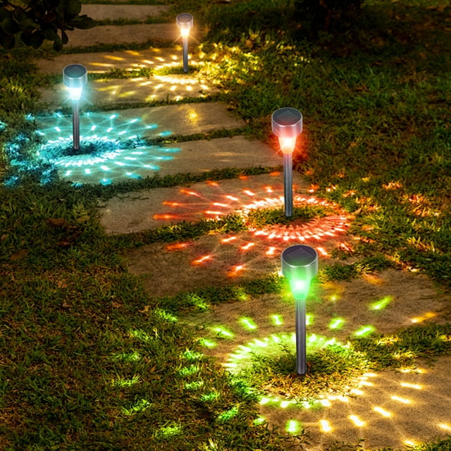 Qoosea Solar Lights Outdoor Waterproof Outdoor Decor Pathway Lights Solar Powered for Patio Driveway Walkway Yard Backyard Lawn Landscape Decor (12 Pack)