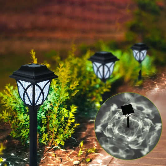 Qoosea Solar Lights Outdoor Waterproof, 6 Pack LED Solar Garden Lights, Solar Lights for Outside, Garden Decor for Yard, Patio, Landscape, Walkway