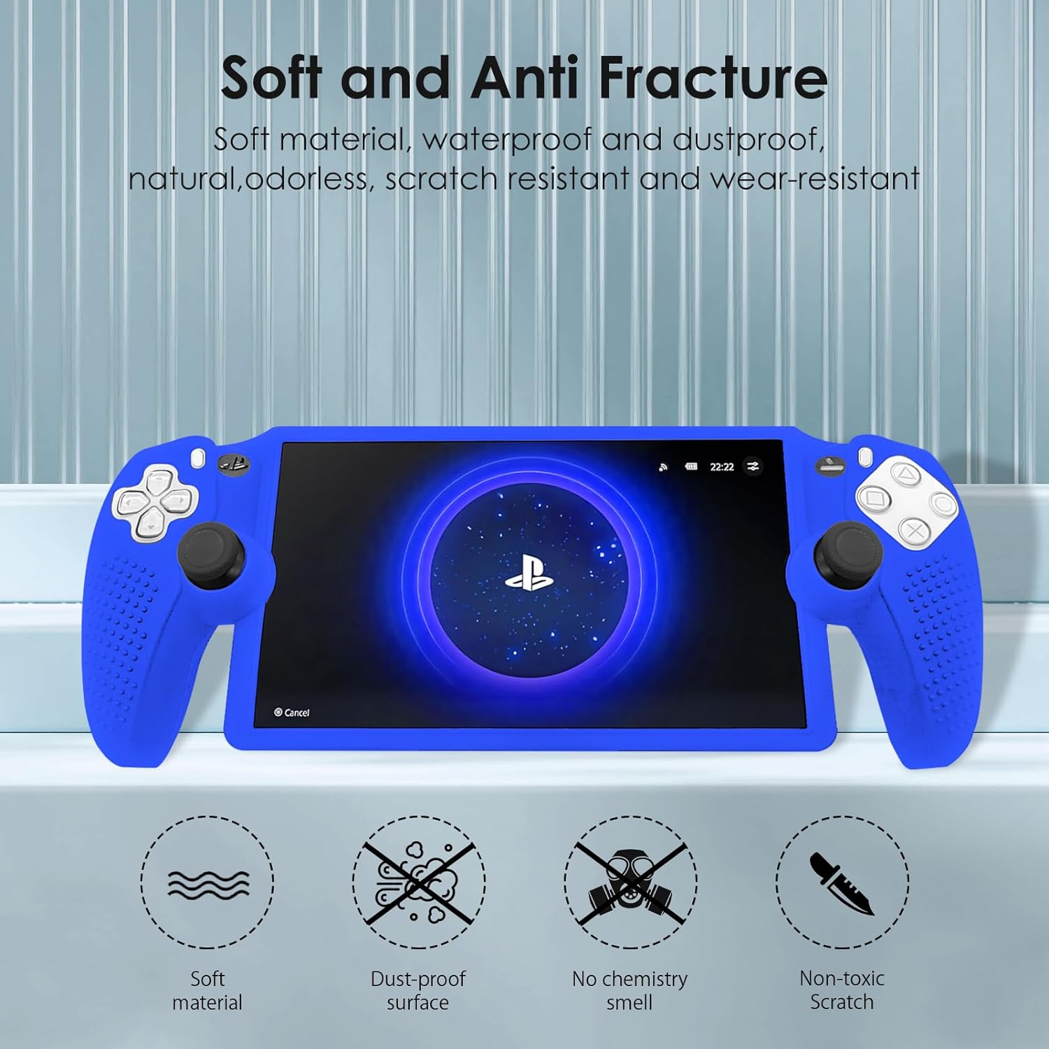 Qoosea for Sony Playstation Portal Case - Blue