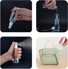 12 x 30 ml Empty Spray Bottle Atomiser with 2 x Funnels and 1 x Label