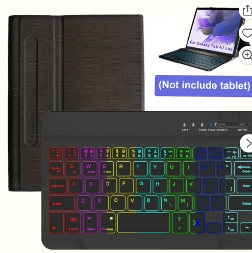 Qoosea for Samsung Galaxy Tab A7 Lite Bluetooth Keyboard Case Protective Cover Case Detachable Bluetooth Keyboard for Galaxy Tab A7 Lite 8.7inch Model SM-T220 / T225