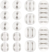 16 Pcs Cable Clips Self Adhesive (White)