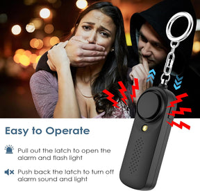 Personal Alarm Pocket Alarm with 130dB Emergency with LED Light (Black)