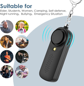 Personal Alarm Pocket Alarm with 130dB Emergency with LED Light (Black)