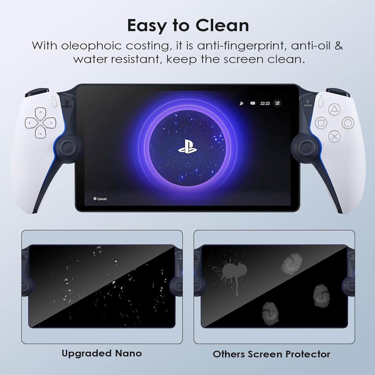 2Pack for PlayStation Portal Screen Protector (Clear)