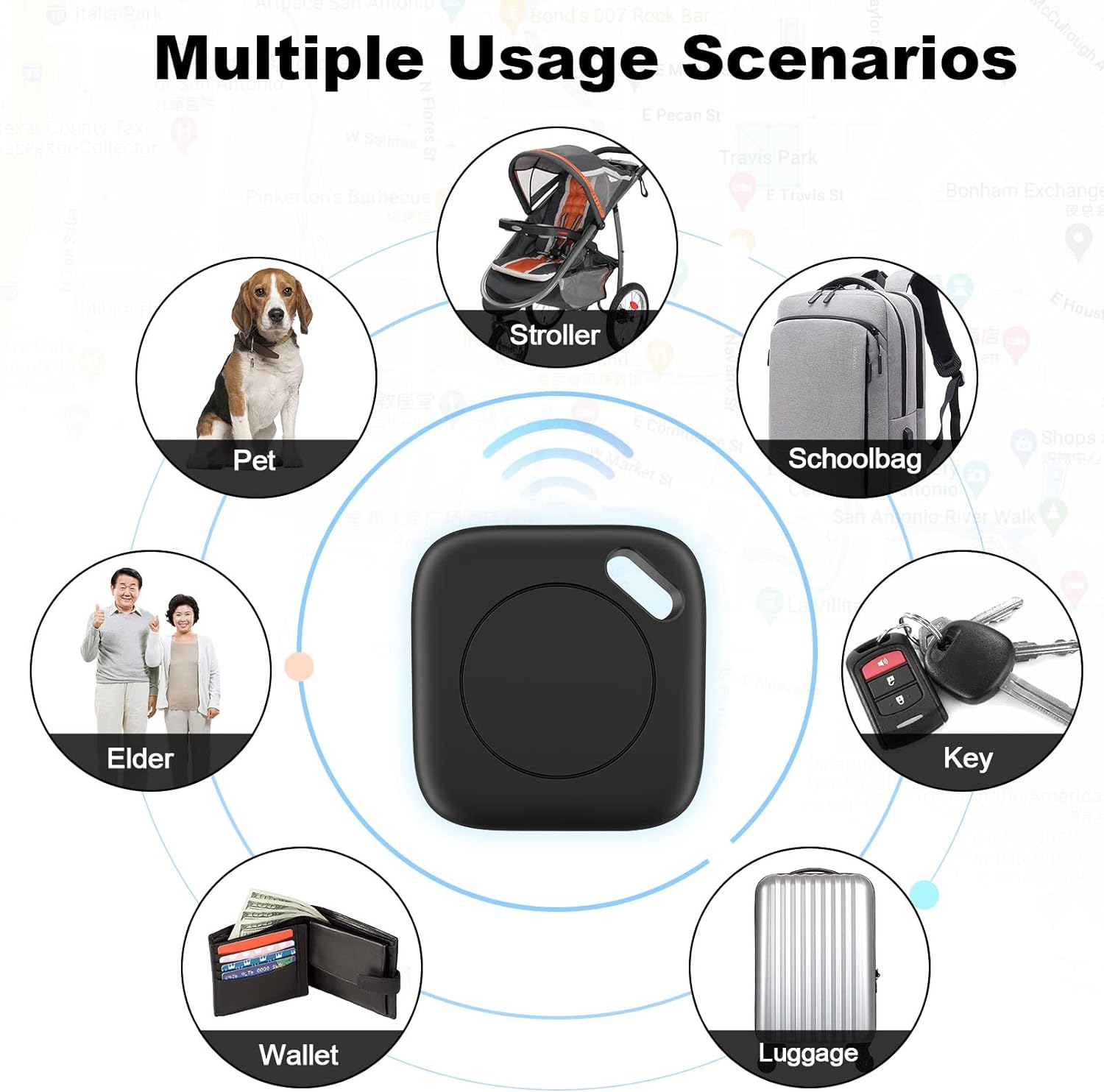 Key Finder Item Finder Anti-Lost Intelligent for iOS Black