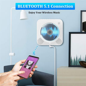 Portable CD Player with Bluetooth Wall Mountable