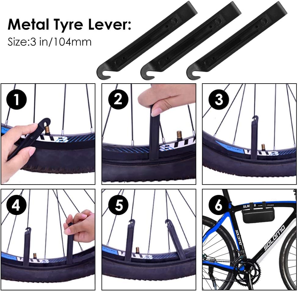 Bicycle Repair Tool Set with 120 PSI Mini Pump for Home Outdoor