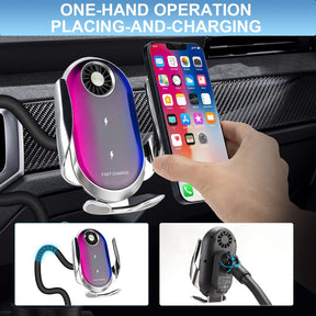 Car Mount Car Cup Holder Wireless Car Charger for Z Flip 5/4 /3/2 iPhone Galaxy