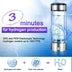 Qoosea Hydrogen Water Bottle 3 Mins Hydrogen Water Bottle Generator Portable SPE PEM Technology Water Ionizer Gift for Love Suitable for Travel Exercise Home Black Lid