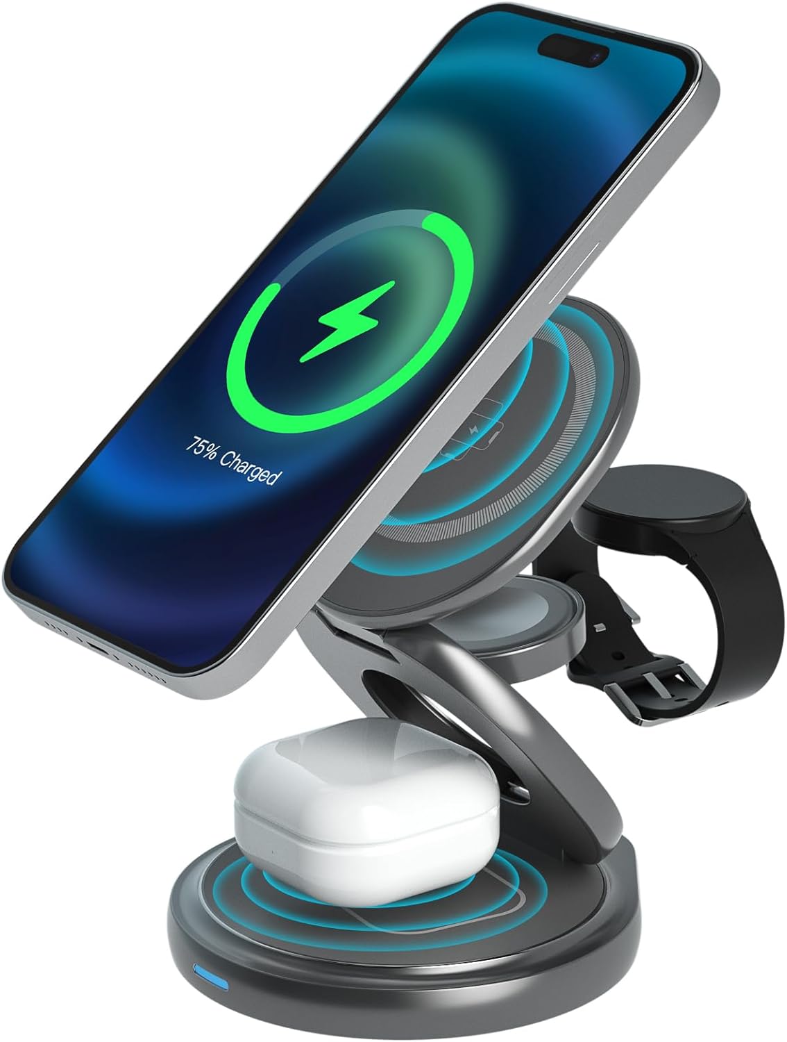 3-in-1 Apple Wireless Charging Station Magnetic Foldable Charging