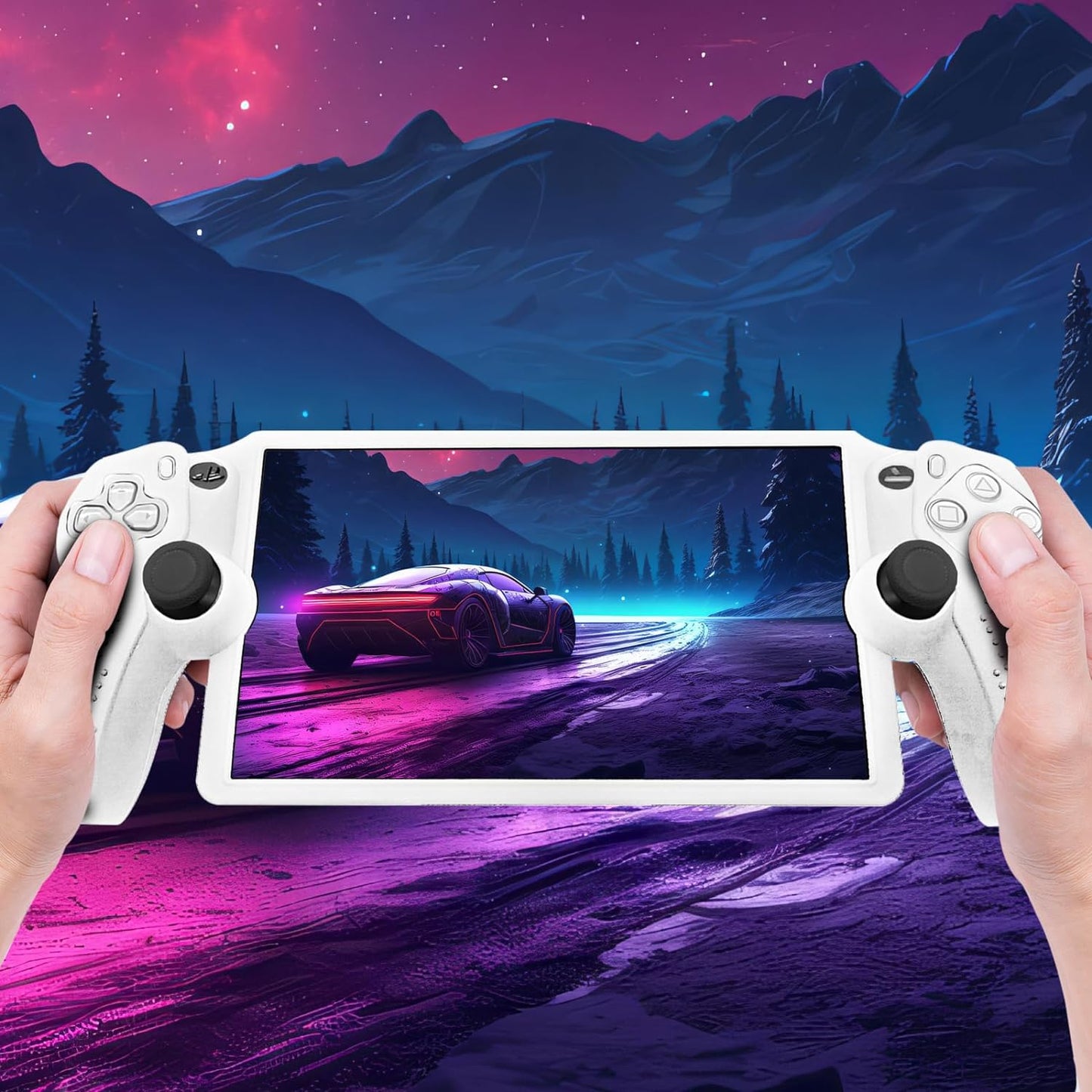 Qoosea for Sony Playstation Portal Case - White