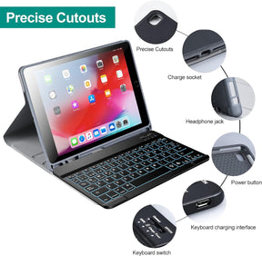 Spanish Keyboard Case for iPad 10.2" 9th Gen 2021/8th Gen 2020/7th Gen 2019/ iPad Pro 10.5/iPad Air 3