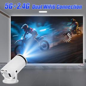 Mini Projector 4K 1080P Projector Portable Projector 180° Swivel WiFi