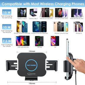 Dual Coils Fast Wireless Car Charger for Z Fold 5/4/3 15W