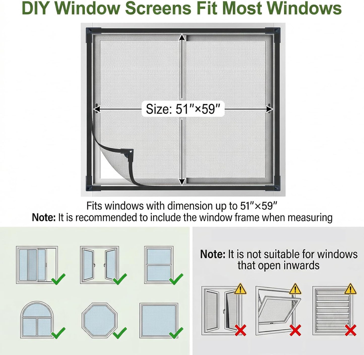 Magnetic Window Mosquito Net, 100 x 130 cm Adjustable Size Mosquito Net for Cat Window Protection with Innovative Magnetic Attachment