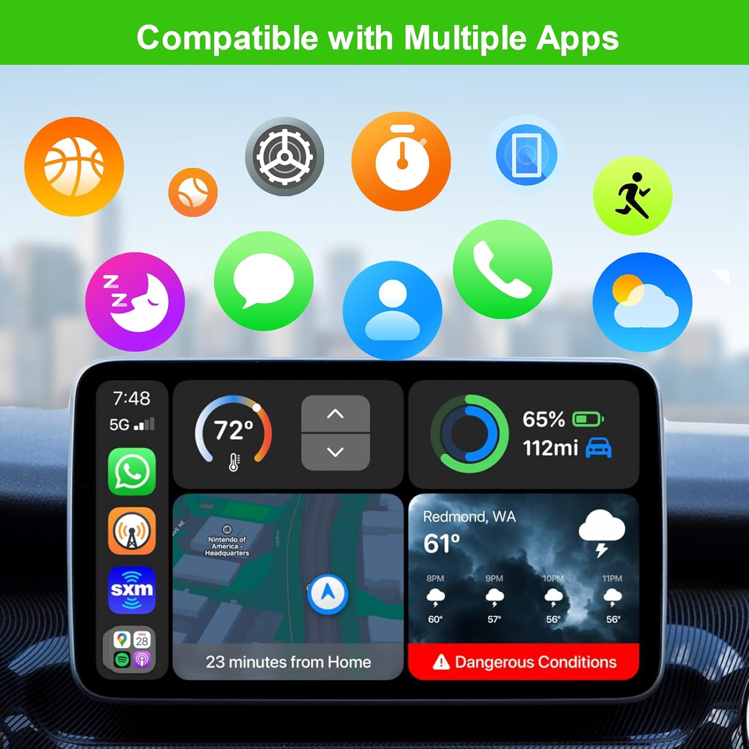 Wireless CarPlay Adapter for iPhone Fast& Stable Convert