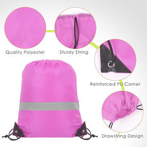 5PCS Drawstring Bag Gym Drawstring Backpacks