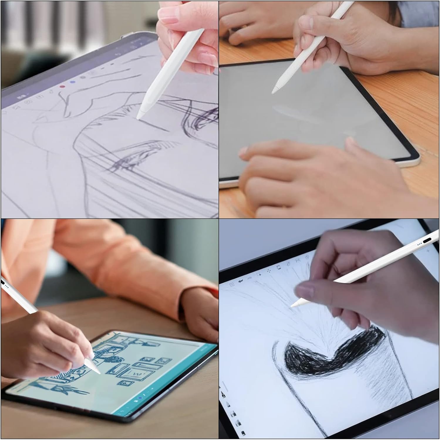 Stylus Pen for iPad 2018-2021 Touchscreen with Palm Rejection Magnetic High-precision Tilting function