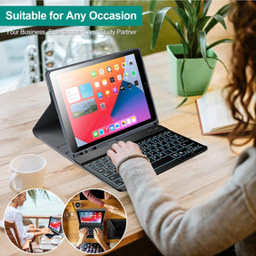 Spanish Keyboard Case for iPad 10.2" 9th Gen 2021/8th Gen 2020/7th Gen 2019/ iPad Pro 10.5/iPad Air 3