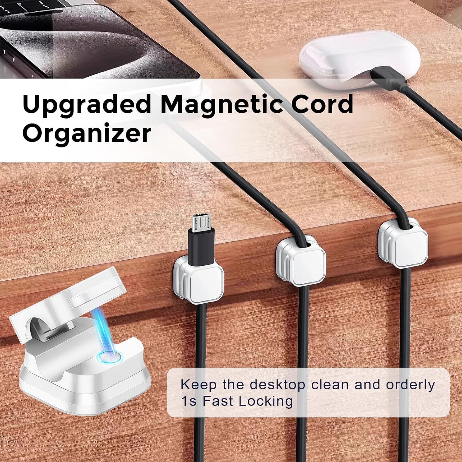 6 Pack Magnetic Cable Clips