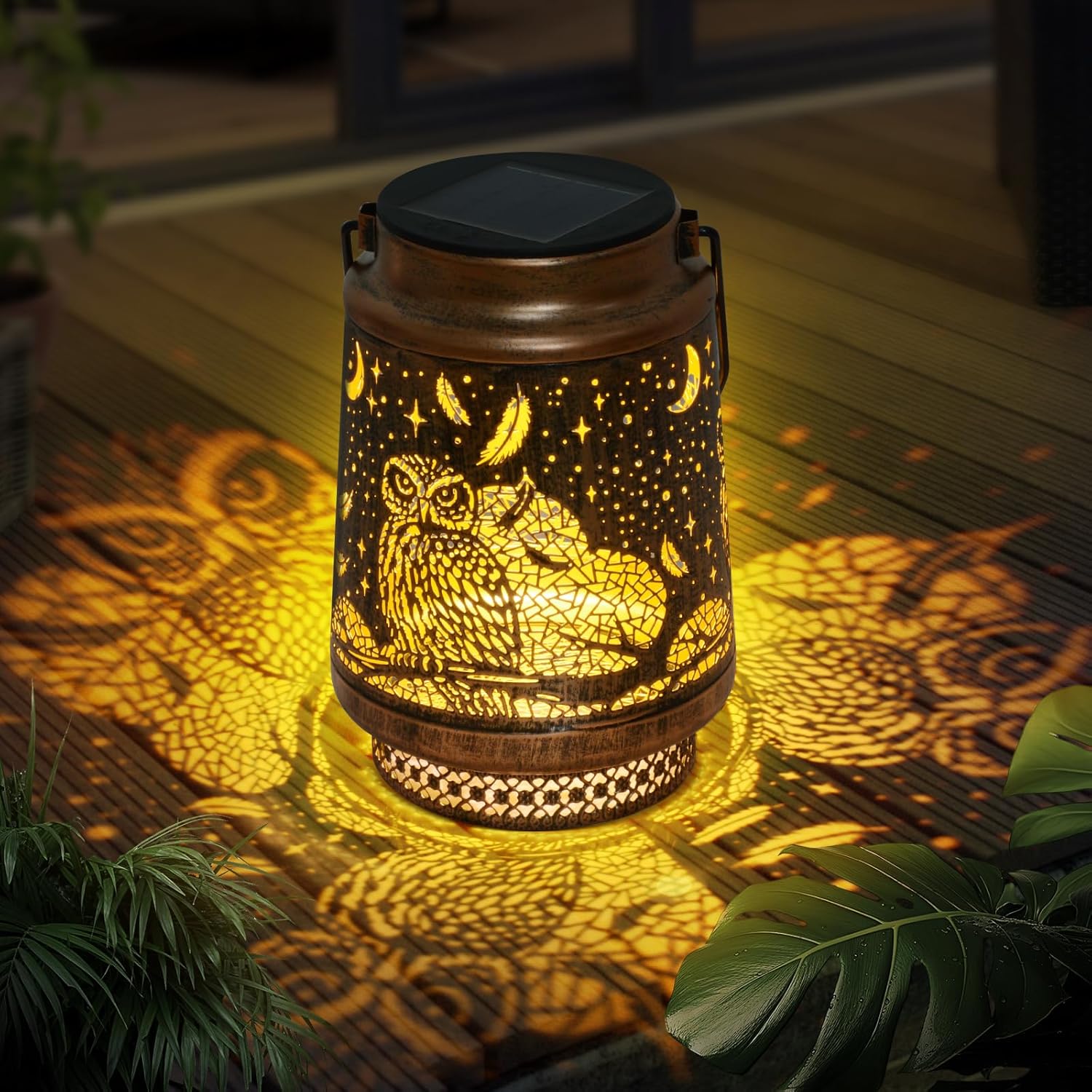 Qoosea Solar Lanterns Outdoor Waterproof Hanging