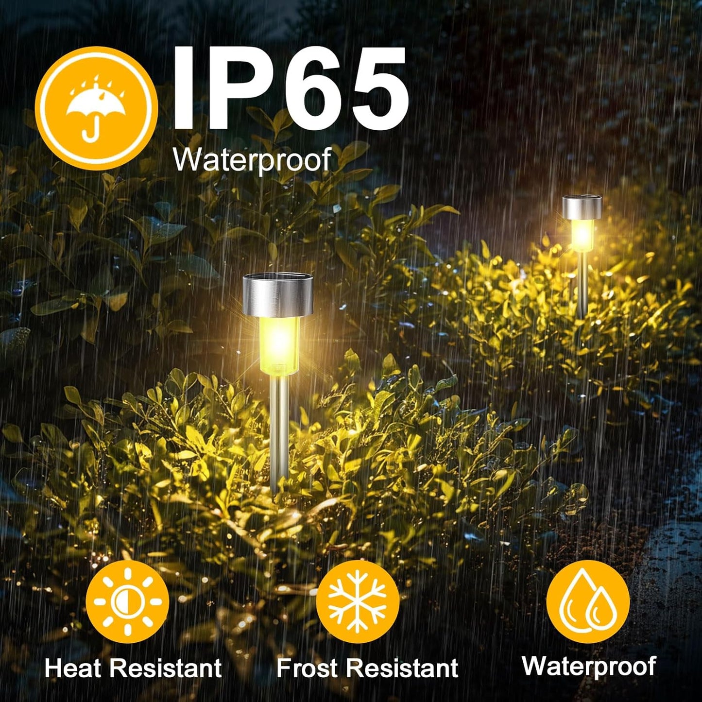 Qoosea Luces Solares Jardín LED, 10 Piezas de Luz Solar Exterior Decorativa