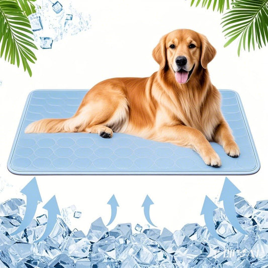 Qoosea Cooling Mats for Dogs and Cats, Breathable Non-Toxic Cooling Mats made of Glazed Silk