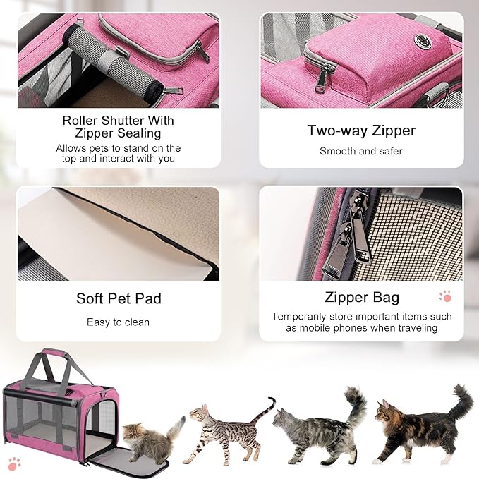 Pet Carrier, Cat Carriers Bag for Small Medium Cats