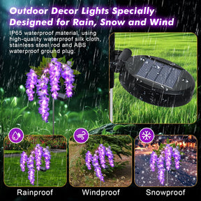 Qoosea 2 Pack Solar Garden Lights, Outdoor Solar Lights Waterproof IP65