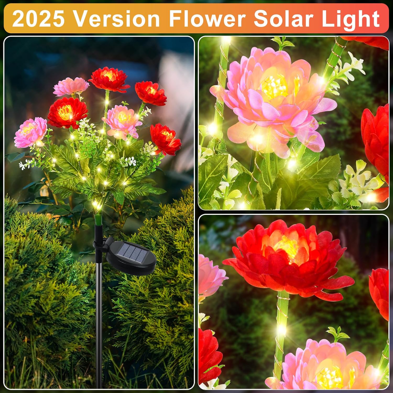 Qoosea Outdoor Solar Garden Lights Solar Garden Lights