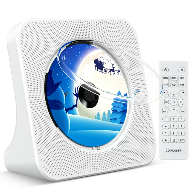 Qoosea CD Player for Home Portable CD Player with Bluetooth CD Player with Speakers