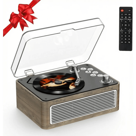 Qoosea CD Player Portable Bluetooth: CD Players for Home with Speakers Rechargeable & Radio & Remote Control Vintage CD-Player Support USB/AUX Playback Headphone Jack