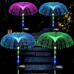 Solar Jellyfish Garden Lights Outdoor 4 Pack 7 Color Changing