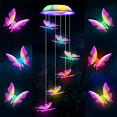 LED Butterfly Wind chimes Light, Solar Powered Waterproof Color Changing