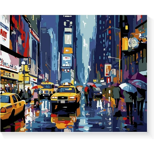 Qoosea Paint by Numbers Kit for Adults with Framed Canvas, Paint by Number Arts Crafts Kits with Painting Brushes, Acrylic Paint, Home Decor Wall Decor 11.8 * 9.4 Inch
